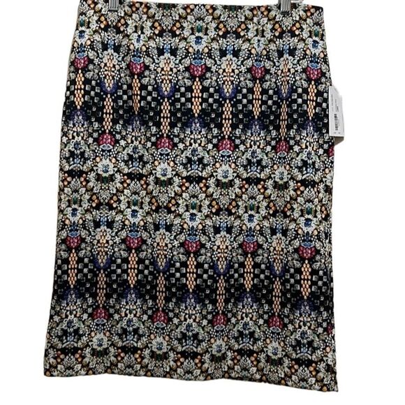 Nicole by Nicole Miller skirt multicolored floral knit ‘anniversary bling’ LG - Picture 4 of 4